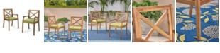 Noble House Perla Outdoor Dining Chair, Set of 2